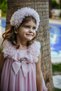 Girl's Evening Dress with Crown Accessory, Shoulder Ruffle Detail, Glitter and Bow, Girl's Birthday and Party Dress E - 3