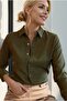 Women's Khaki Emerald Slim Corduroy Shirt - 3