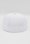 White Hiphop Docker Hat 100% Cotton Folded Cap - 4