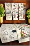 Printed Towel |   Set of 5 30X50 cm Hand and Face Towels |   Kitchen Towel |   Wooden Base