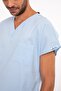 Unisex Soft Lycra Baby Blue Nurse and Doctor Uniform Surgery Suit Scrubs - 7