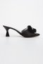 Women's Thin Heeled Feather Dowry Slippers - 3