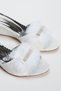 Women's Low Heel Feather Dowry Slippers - 2