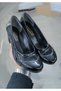 Women's Skin Black Classic Casual Wedding Stylish Comfortable Lightweight Heeled Fancy Shoes - 2