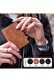 Toscana Taba Coin Pocket Wallet Unisex Genuine Leather Rfid Protected Men's Women's Mini Gift - 5