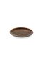 Hybrid Wooden Embossed Service Plate 6 Pieces 32 cm Chestnut Patterned