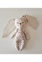 Sleeping Companion with Playable Sleeves - Pink & Purple Flower Patterned Organic Rabbit - Length: 26cm - 2