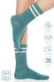 Bamboo Unisex Tennis College Striped Premium Pink-Lilac-Water Green Seamless Socks 3 Pack - 6