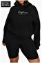 Women's Handwritten California Printed Large Size Thin Hooded Sweatshirt Spr25Bswk62 - 2