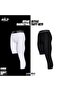 Basketball Single Leg Long 3/4 Sports Leggings Left Long Black White