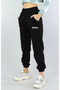 Black Nasa Women's Black High Waisted Jogger Sweatpants - 2