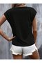 Women's Printed Sleeveless V-Neck Relaxed Fit Salas T-Shirt - 3