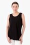 Women's Strappy Combed Cotton T-shirt Black