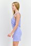 Women Embroidered Logo Mini Dress, Violet - 4