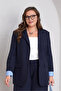 Striped Poplin Detail Blazer Jacket