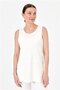 Women's Strappy Combed Cotton T-shirt Bone - 5