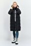Women Brand Logo Parka Jackets, Black - 3