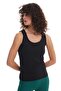 Thick Strap Basic Blouse Black