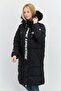 Women Brand Logo Parka Jackets, Black - 4