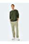 Cotton Blend Pocket Detailed Regular Fit Fleece-Lined Lace-Up Waist Winter Sweatpants