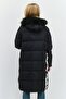 Women Brand Logo Parka Jackets, Black - 2
