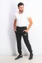 Men Logo Print Sweatpants, Black - 3