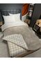 Single Welsoft Pufidik Sleeping Set (With Elastic Sheet) Cream Square - 6