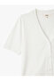 V-Neck Short Sleeve Buttoned Thin Knitwear Cardigan - 5