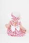 Sweet Watermelon Print Baby Girl Dress with Hat and Bow - 3