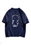 Women - Loose Oversize Bear Printed T-Shirt (1001) - 3