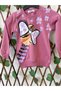 Ribbon Detailed Flower Printed Girl's Sweat