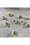 Gold Ethnic Pattern White Plastic Bottom Pedestal Button - 1.2 cm Diameter (20 Pcs)