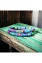 Ethnic Motif Fabric Wrap Bracelet – Elegance and Color Pinch - 3