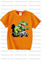 Cookie Monster Printed 3 Pack Unisex Cobalt Blue-Grey-Orange Kids T-Shirt - 4