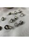 Royal Coat of Arms Embroidered Accent Silver Metallized Plastic Bottom Foot Button - 1.2 cm Diameter (20 Pcs)