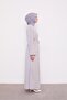 Gray Sequin Embroidered Belted Ferace - 3