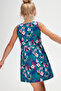 Tropical Parrot Girl's Patterned Sleeveless Dress - 2