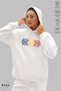 Unisex Hoodie Long Sleeve Romania Cusatura Printed Hooded Raster Oversize Cotton Sweatshirt - 4