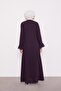 Plum Stone Embroidered Ferace - 7