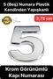No 5 Door Number Self Adhesive Table Cabinet Plastic Household Mailbox Outdoor Apartment 3.75cm