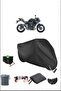 Black Kawasakı Z500 Durable Lock Compatible Waterproof Motorcycle Tarpaulin