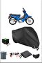 قماش القنب الأسود Kymco Aktıv110 المتين المتوافق مع قفل الدراجات النارية المقاوم للماء