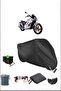 Black Dorado Corvus Durable Lock Compatible Waterproof Motorcycle Tarpaulin