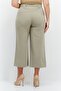 Women Solid High Waist Capri Pants, Pale Khaki - 2