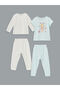 Lcw Baby Green Printed Baby Girl Pajama Set 2 Pcs