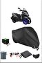 Black Yamaha Trıcıty155 Durable Lock Compatible Waterproof Motorcycle Tarpaulin