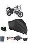Black Kawasaki Ninja250r Durable Lock Compatible Waterproof Motorcycle Tarpaulin