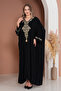 Women's Black Authentic Embroidery Detailed Oversize Loose Dress - 7