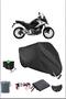 Black Honda Nc700X Durable Lock Compatible Waterproof Motorcycle Tarpaulin