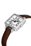 Roman Numeral Zircon Stone Baguette Bracelet Combination Brown Silver Pl-1484B3 - 5